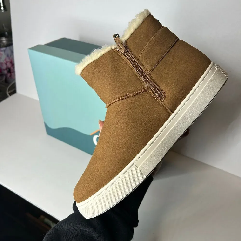 New Cliffs White mountain tan faux suede boots 7 beamish tan